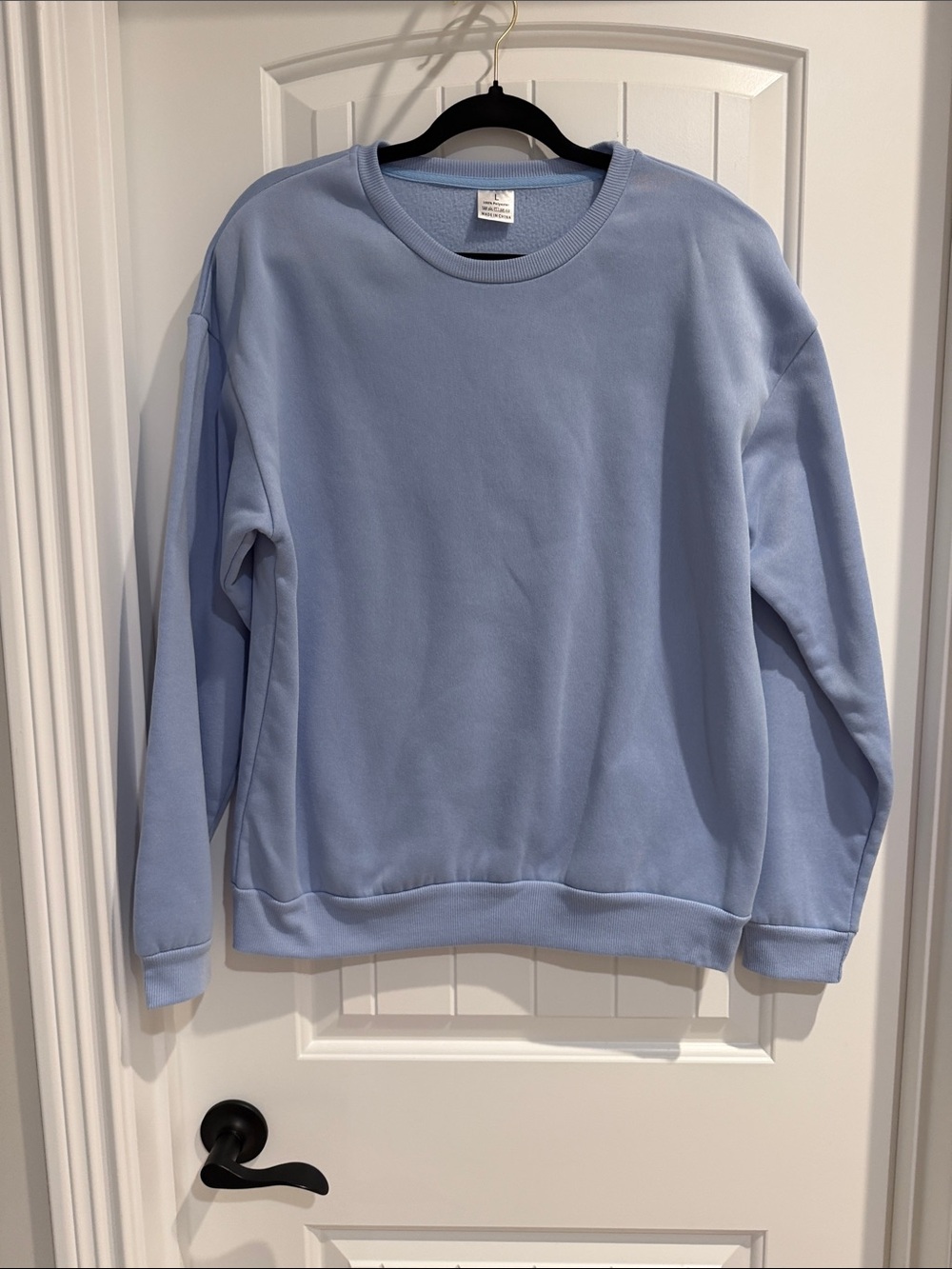 Light Blue Crewneck Sweatshirt - Women